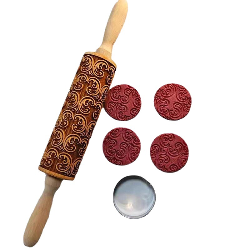 Embossed rolling pin