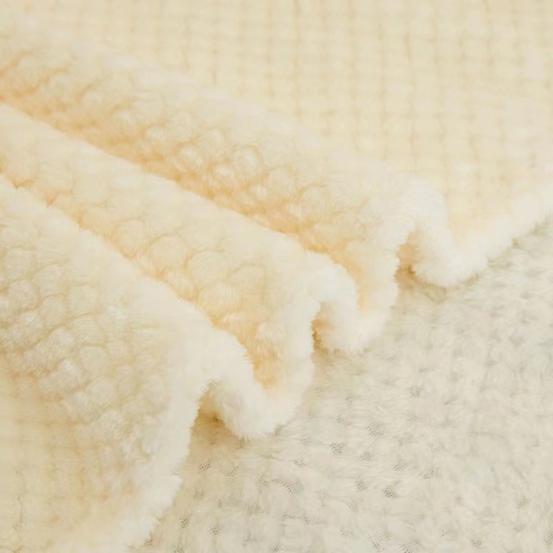 Thickened Solid Color Pineapple Plaid Flannel Blanket Sofa Cover Blanket Air Conditioning Blanket Nap Blanket