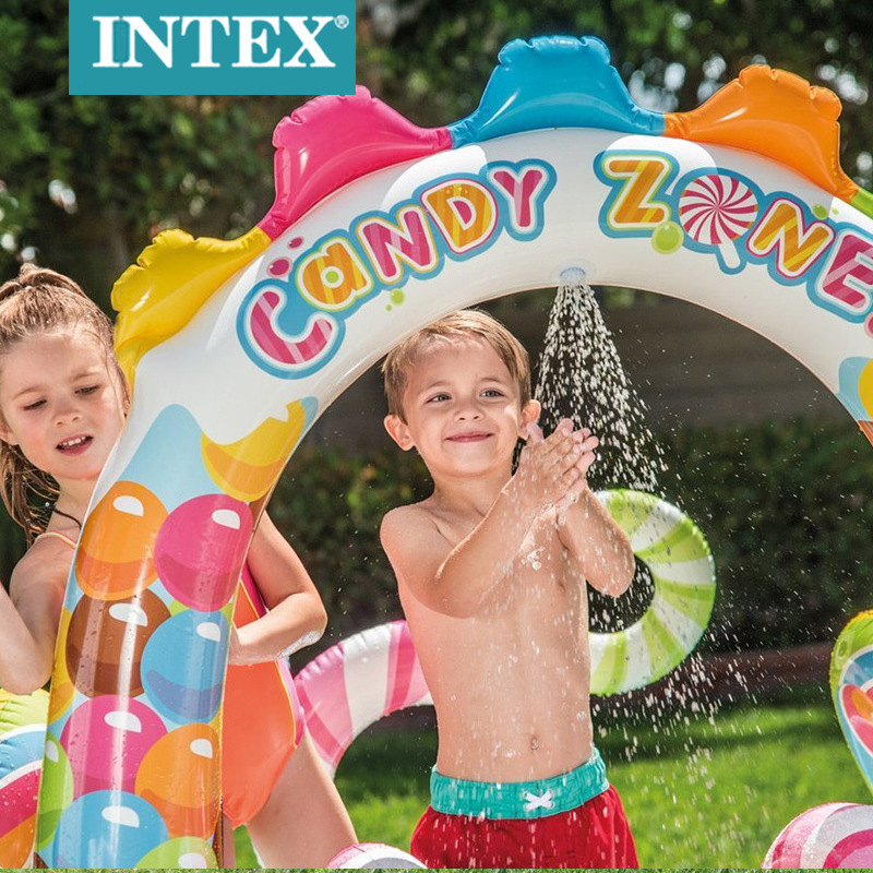 INTEX57149糖果乐园八字形公园水池充气池海洋球池儿童滑梯游泳池详情4