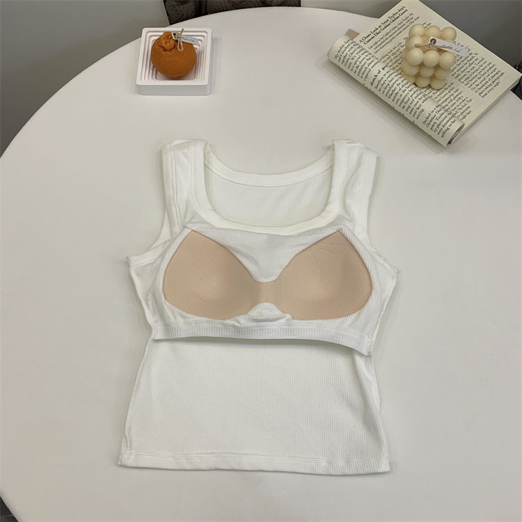 A fleece and thickened halter top for women to wear on the outside is warm and beautiful for the back in autumn and winter. It can be paired with a fitted sleeveless base top inside pic 14