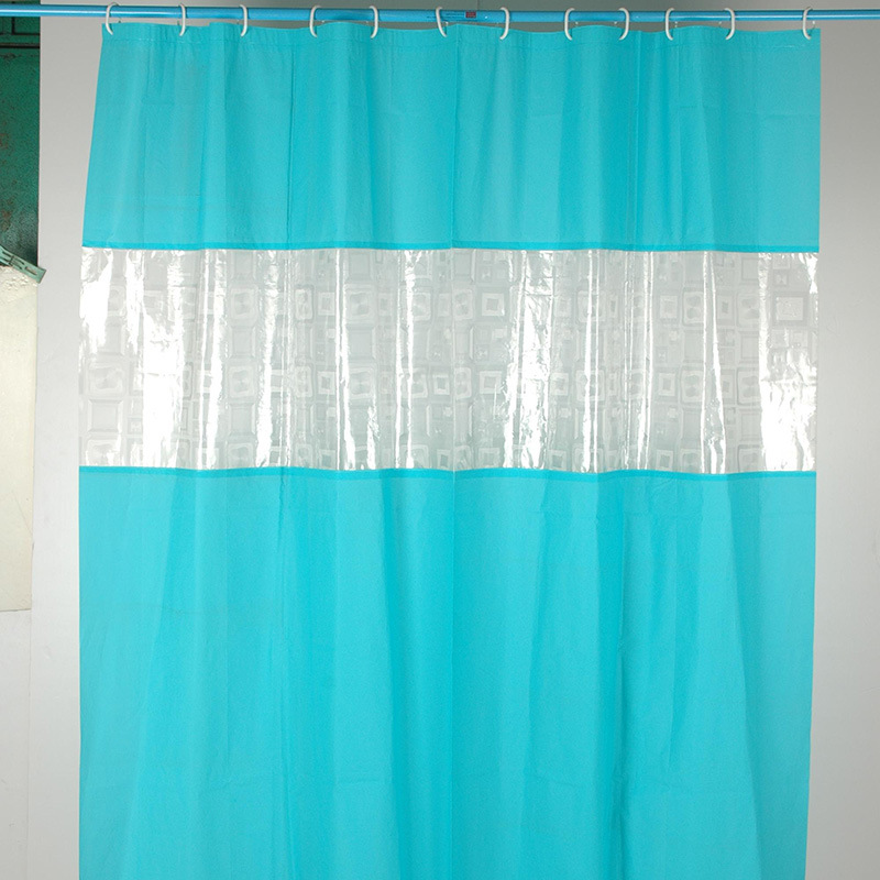 Shower curtain Waterproof mildew resistant thickened curtain Bathroom partition curtain perforation-free door curtain Shower curtain A-110 Item Picture