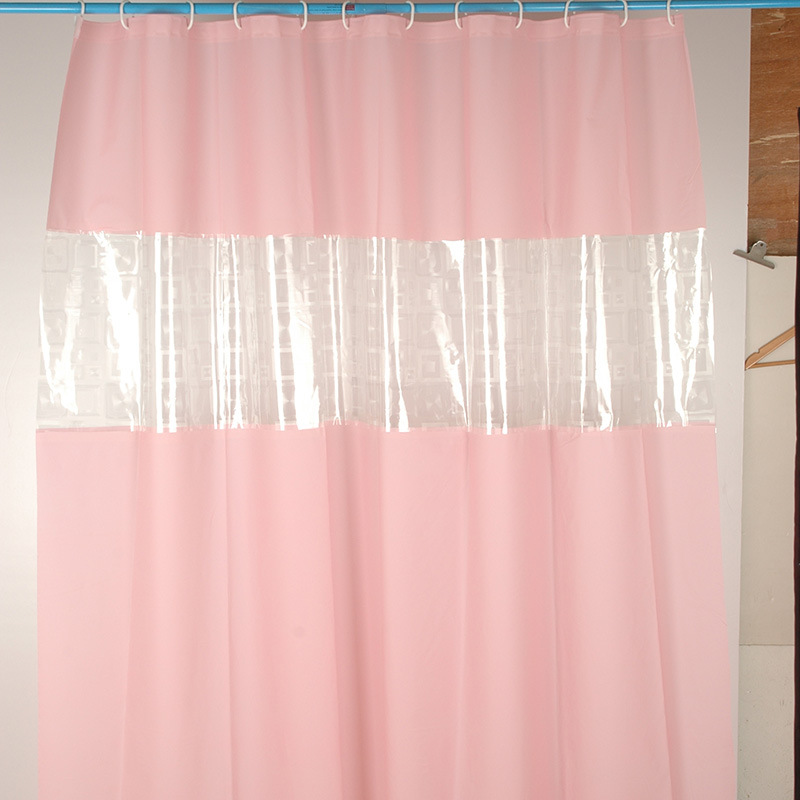 Shower curtain Waterproof mildew resistant thickened curtain Bathroom partition curtain perforation-free door curtain Shower curtain A-110 Specification drawing