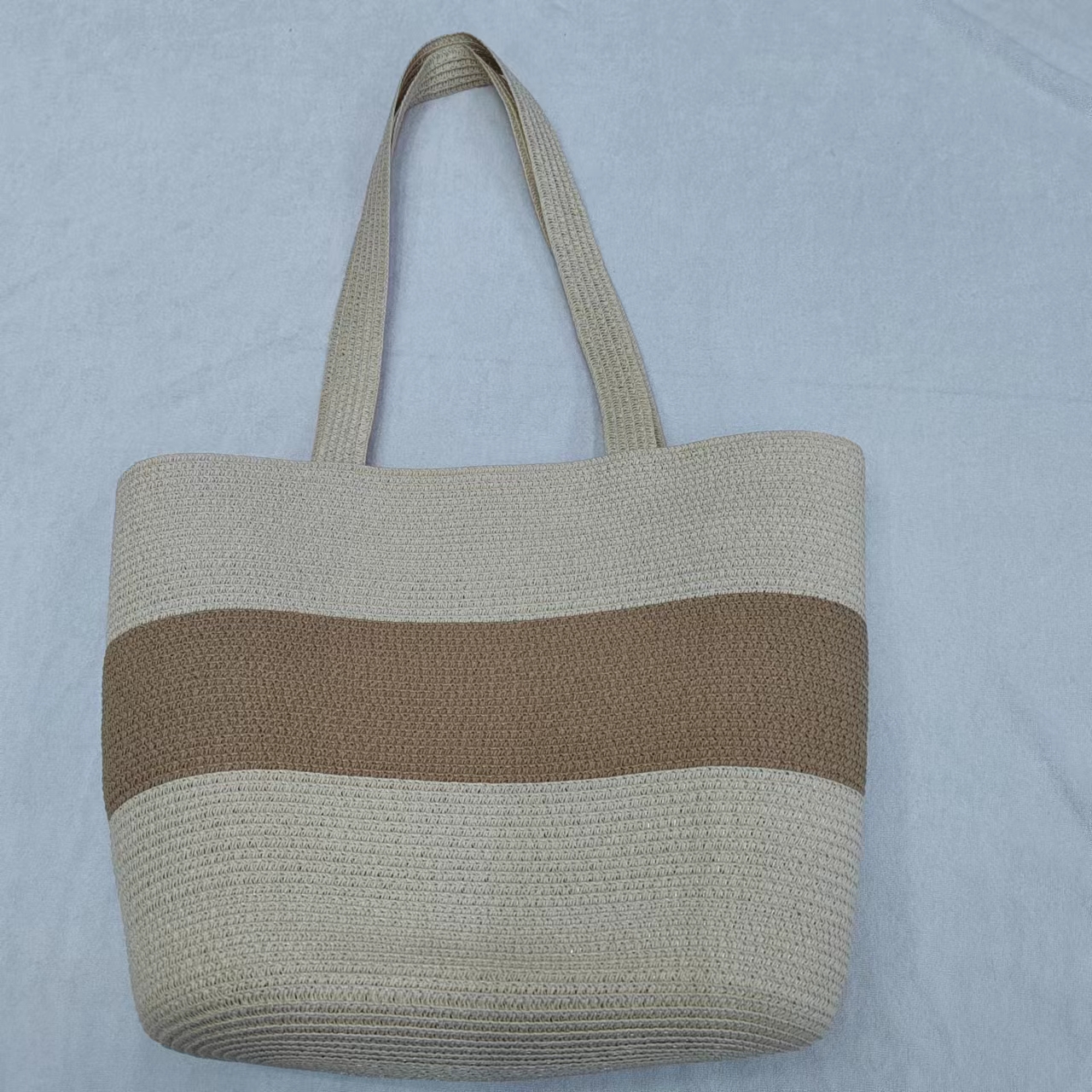 This year's popular shoulder bag new summer leisure mori bag simple pure handmade ins white fashion beach bag large capacity practical and simple thumbnail