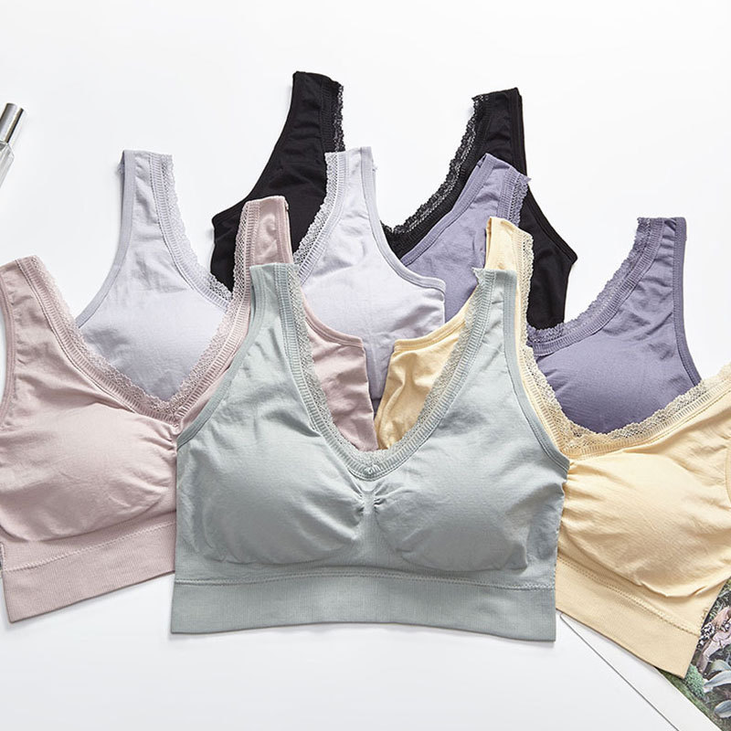 Seamless Plus Fat Plus Version 140-200 Pounds Wrapped Bra Women's Sports Running Pregnant Women's Bra Vests Female Explosive Plus Size Bra Comfortable Plus Fat Specification drawing