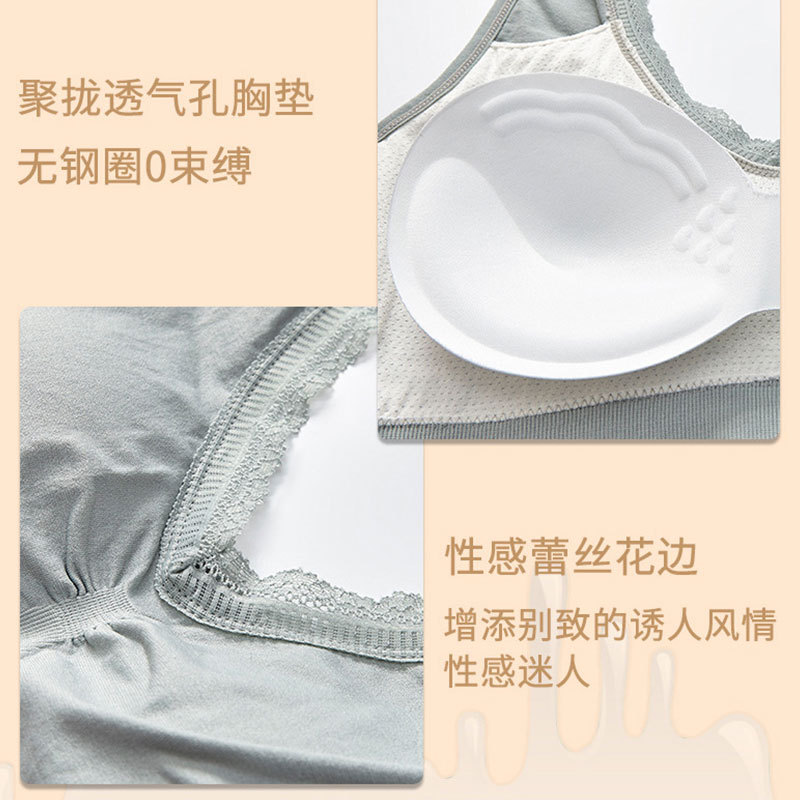 Seamless Plus Fat Plus Version 140-200 Pounds Wrapped Bra Women's Sports Running Pregnant Women's Bra Vests Female Explosive Plus Size Bra Comfortable Plus Fat Application Scenario