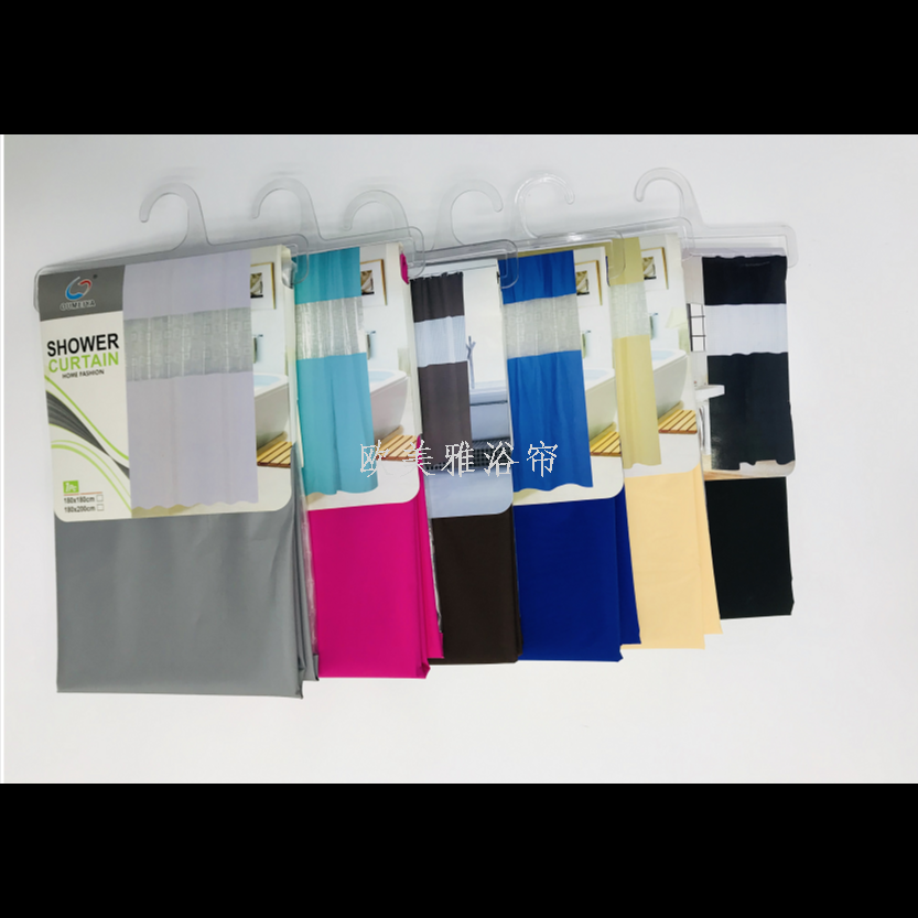 Shower curtain Waterproof mildew resistant thickened curtain Bathroom partition curtain perforation-free door curtain Shower curtain A-110 full figure