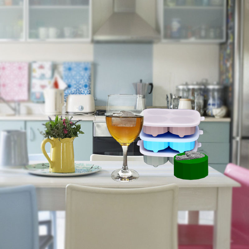 创意带盖大鳄鱼冰球 硅胶冰格 防串味恶搞鳄鱼辅食DIY 圆形冰格详情2