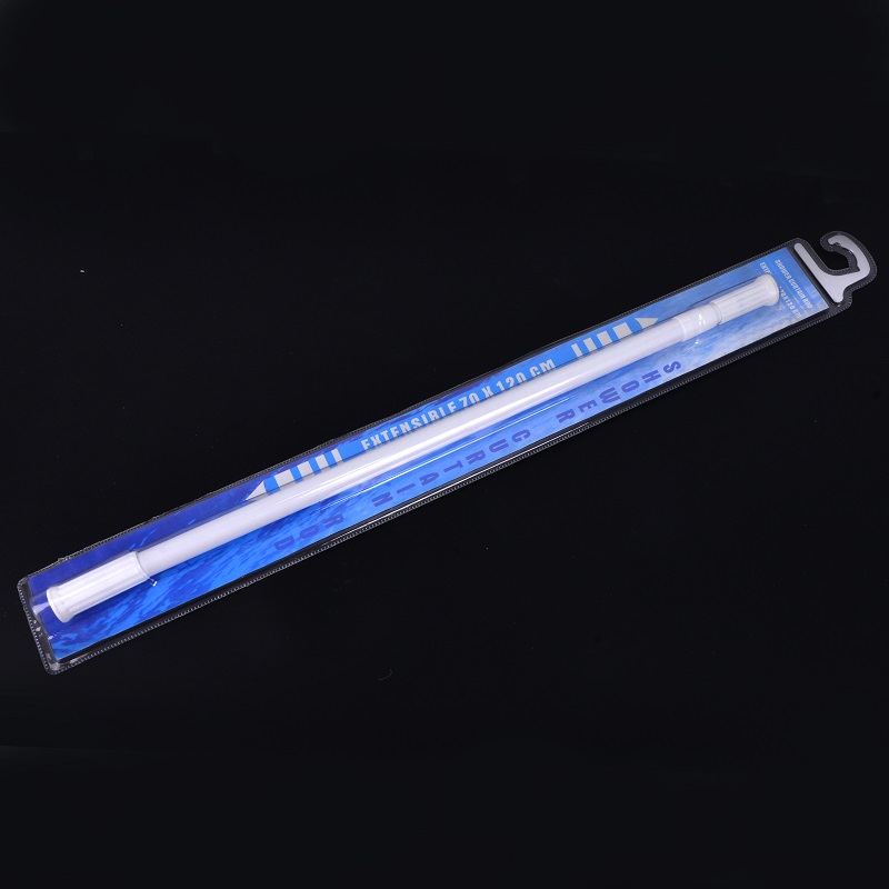 Non-Punching Telescopic Clothes Drying Rod Wardrobe Support Rod Aluminum Curtain Rod Balcony Clothe Drying Rod Bathroom Shower Curtain Rod 70-120 Suction Card