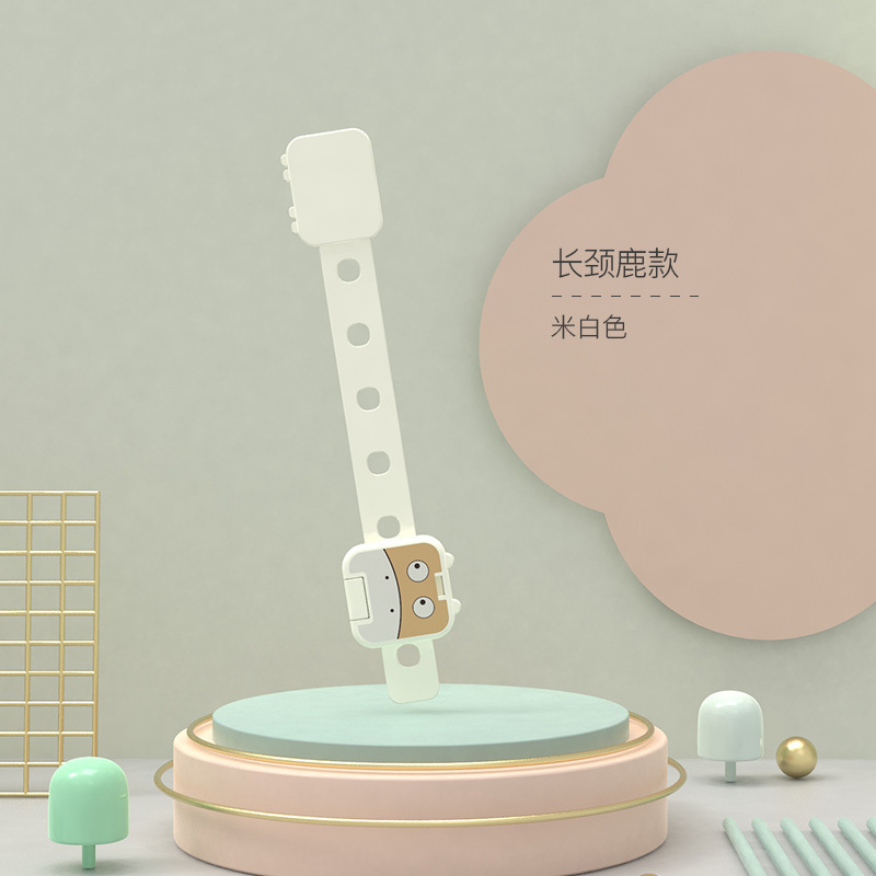 Child safety drawer lock Baby anti clip safety lock baby adjustable refrigerator cartoon animal head cabinet door lock thumbnail