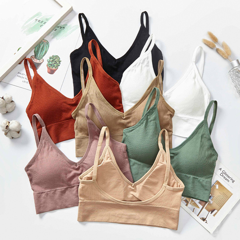 Sexy Seamless Card & Card Big U Back Breastwrap Bra for girls with halter Top Top Sports Running Vest Bra for Girls Seamless Bra Sports bra for girls Bra