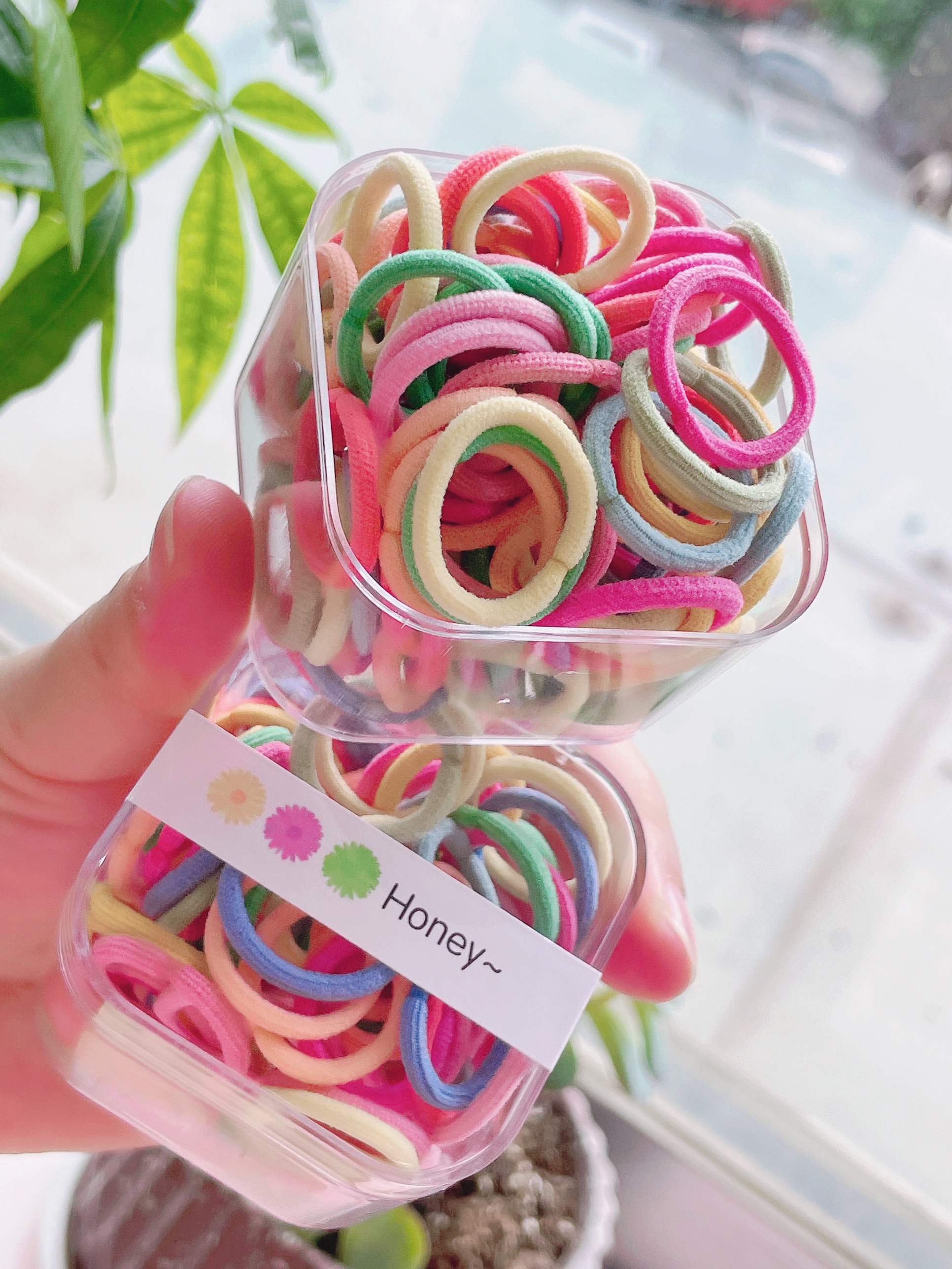 069 square box hairband thumb velvet small circle rich color classic durable 100 seamless rubber bands thumbnail