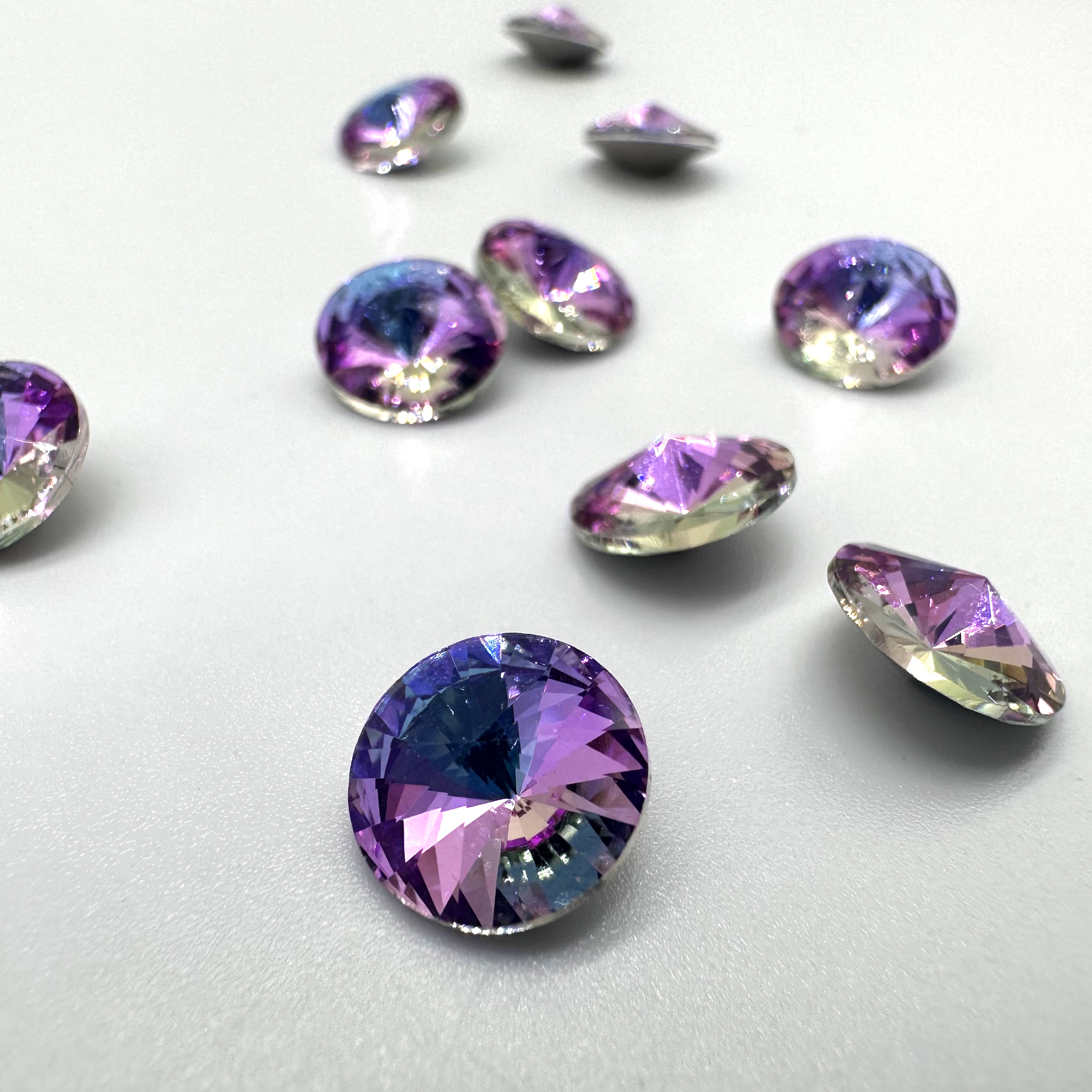 Xiangqin diy internet-famous Nail Art 8mm Super shiny purple Light Satellite Nail Art, water and diamond mending shoes, clothing, covering materials and accessories details Picture