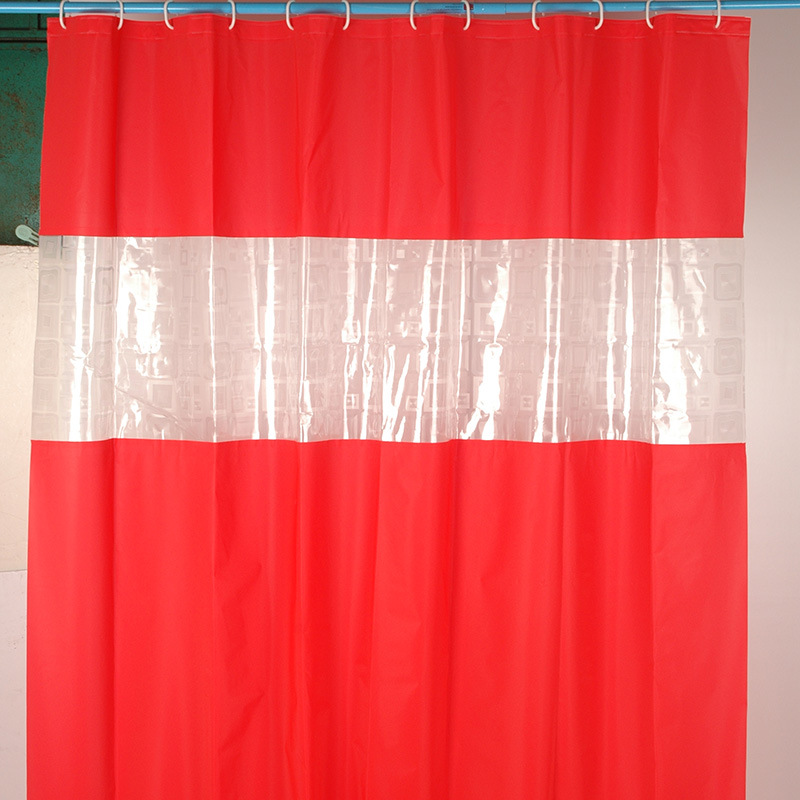 Shower curtain Waterproof mildew resistant thickened curtain Bathroom partition curtain perforation-free door curtain Shower curtain A-110 Application Scenario