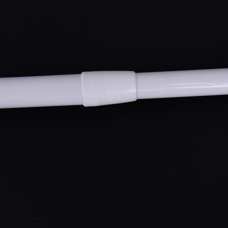 Non-Punching Telescopic Clothes Drying Rod Wardrobe Support Rod Aluminum Curtain Rod Balcony Clothe Drying Rod Bathroom Shower Curtain Rod 70-120 Suction Card Item Picture