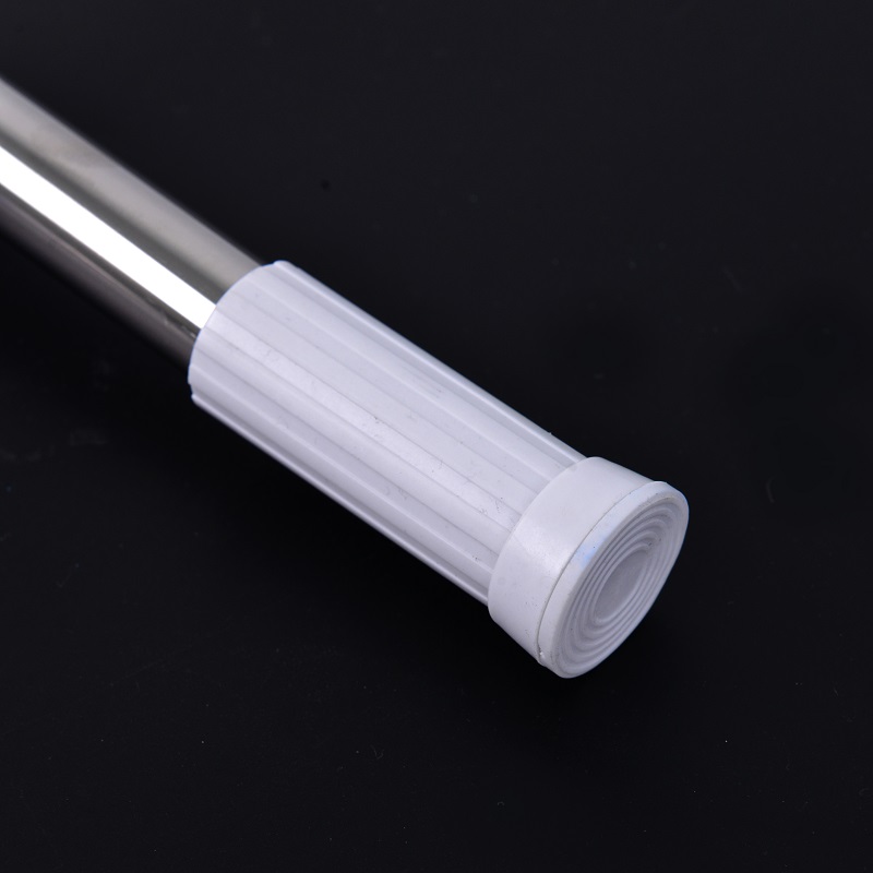 Non-Punching Retractable Clothes Drying Rod Wardrobe Support Rod Stainless Steel Curtain Rod Balcony Drying Rod Bathroom Shower Curtain Rod 110-200Cmopp Bag