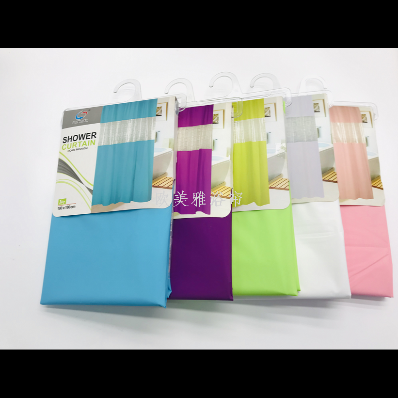 Shower curtain Waterproof mildew resistant thickened curtain Bathroom partition curtain perforation-free door curtain Shower curtain A-110 details Picture
