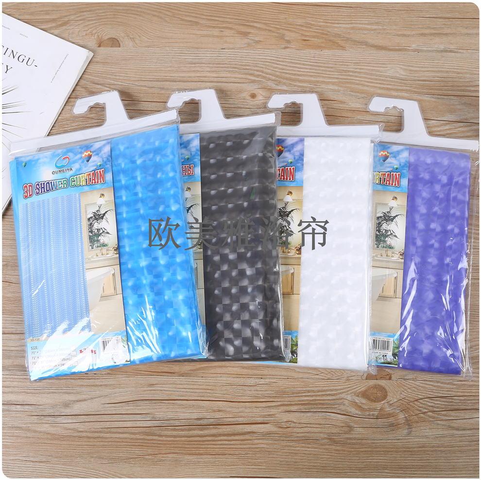 Shower curtain Waterproof mildew resistant thickened curtain Bathroom partition curtain perforation-free door curtain Shower curtain Application Scenario
