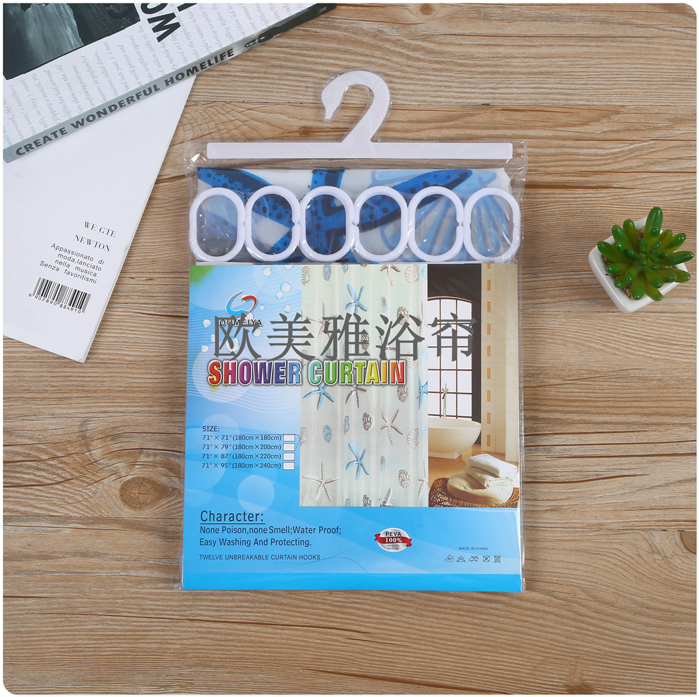 Bathroom shower curtain Bathroom set waterproof perforation-free mildew resistant curtain thickened door curtain Shower partition hanging curtain Application Scenario