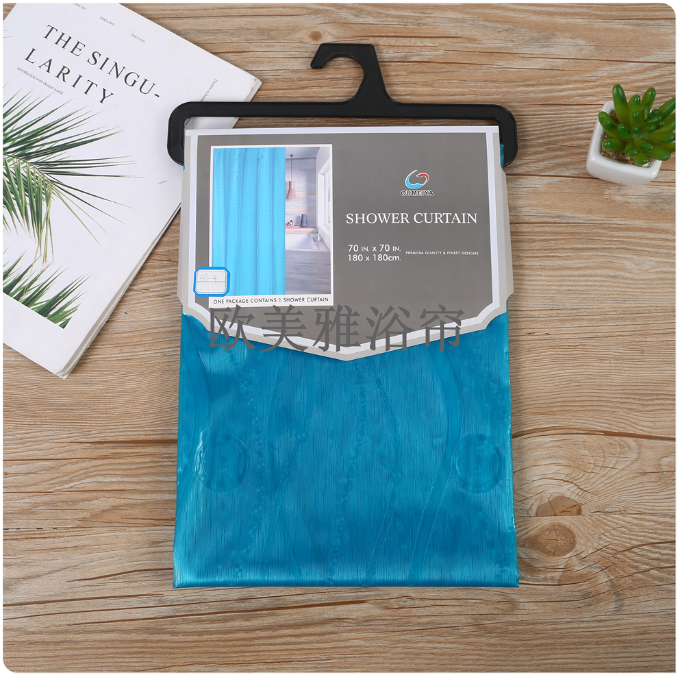 Bathroom waterproof shower curtain thickening set perforation-free bathroom bath mildew resistant partition curtain curtain curtain door curtain hanging curtain Application Scenario