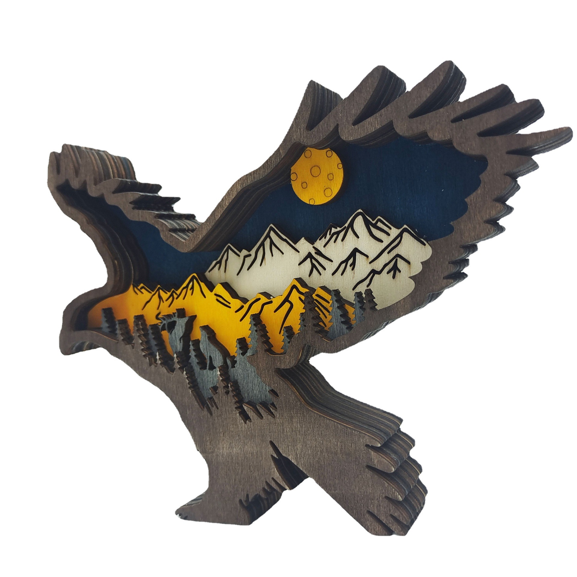 New wood carved animal crafts