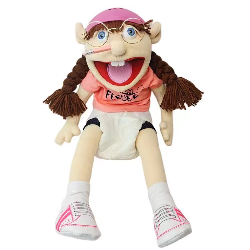 60cm cross-border Jeff hand puppet funny boy stuffed toy jeffy doll Phoebe hand puppet birthday gift