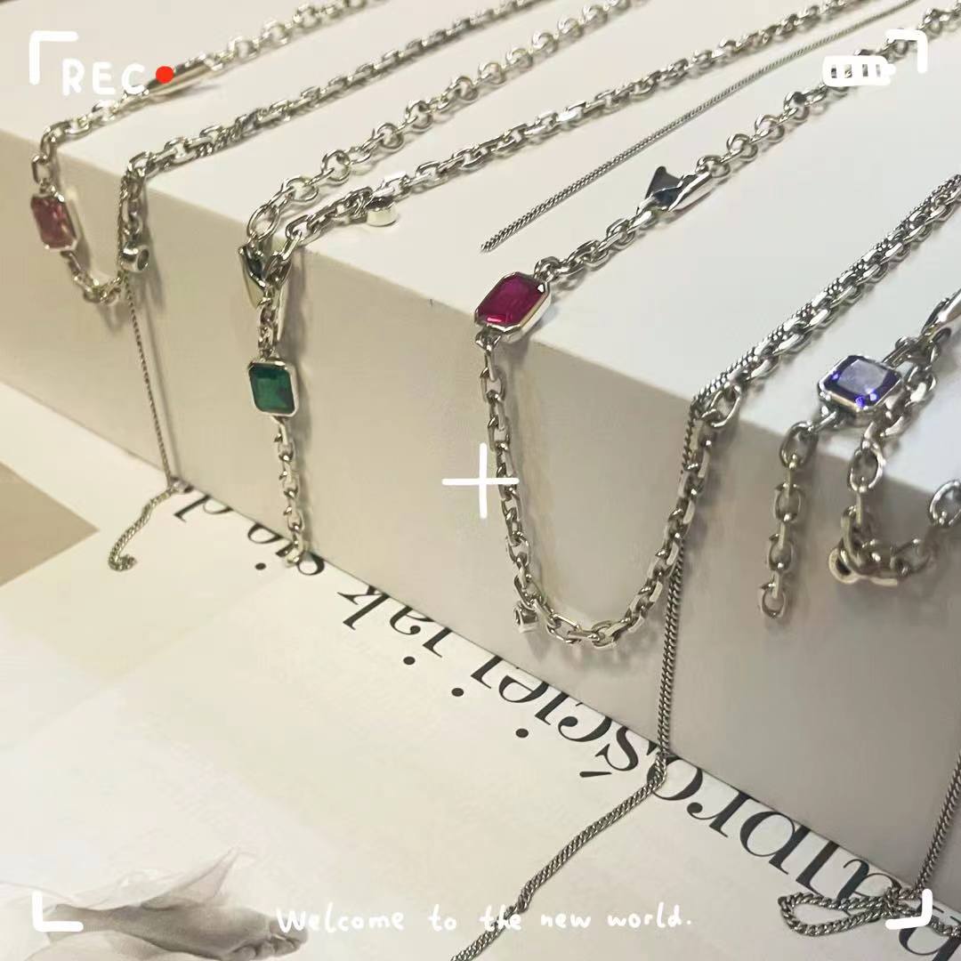 S925 Thai Silver Plate Tassel Zircon Necklace Sterling Silver Tiled Silver Jewelry Application Scenario