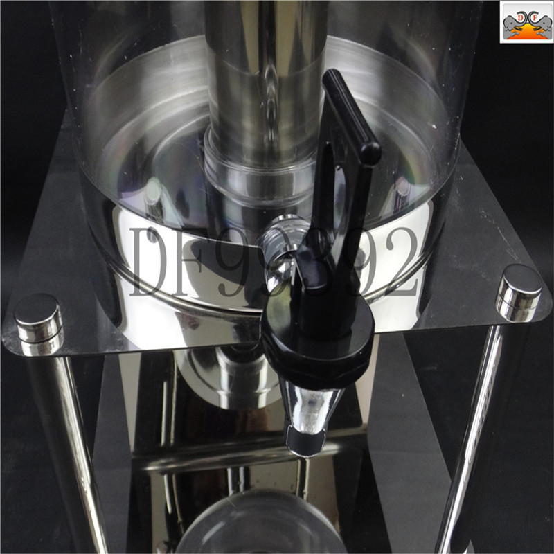 DF99392 Juice Ding Commercial Transparent Stainless Steel Beverage Bucket with Single and double heads and faucet Juice Maker Buffet Orange Juice Cold Drink bucket DF Trading House pic 4