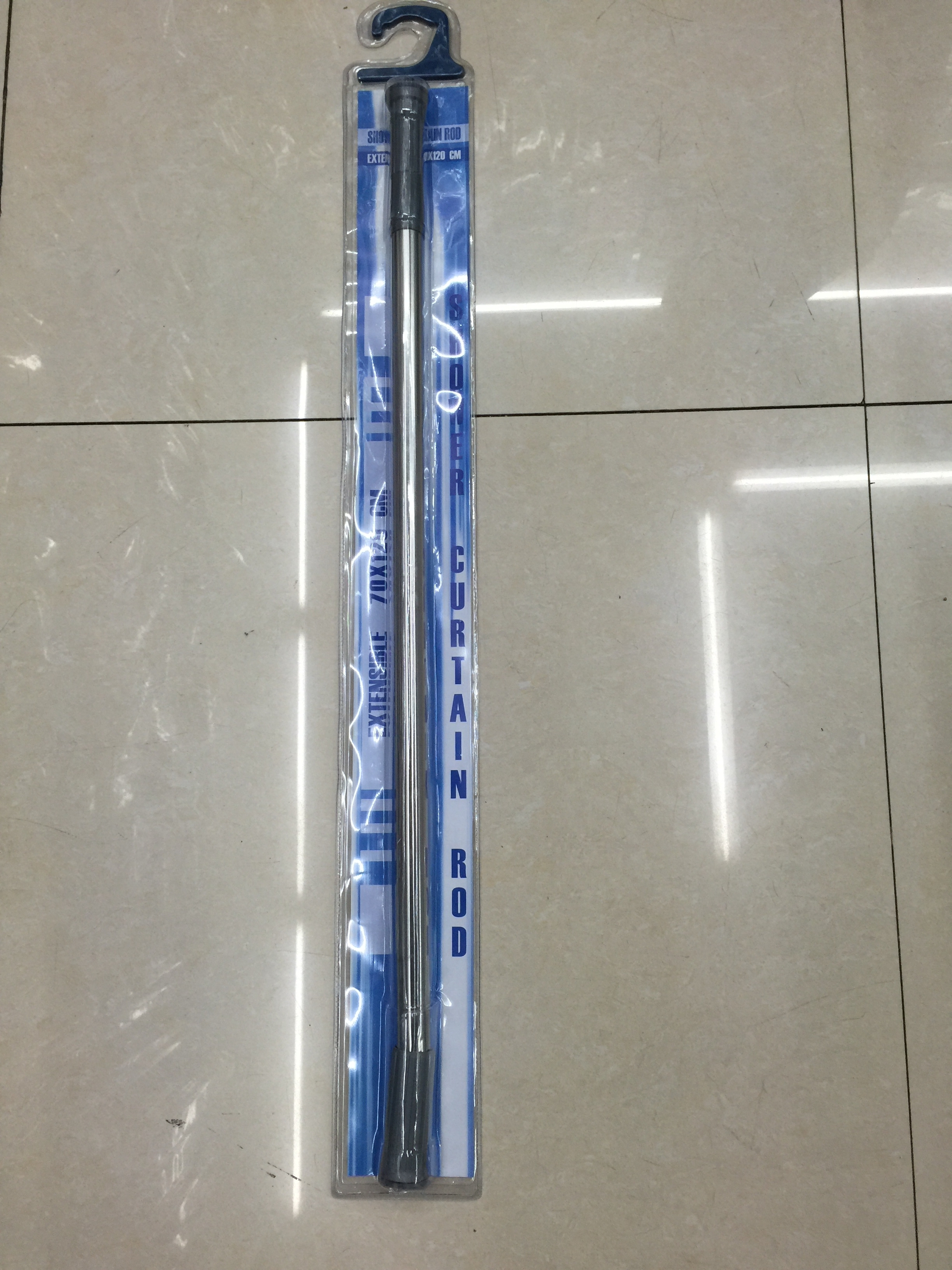 Household stainless steel telescopic rod wholesale non-perforated clothes drying straight rod bath curtain rod bedroom balcony support clothes rod drying rod thumbnail