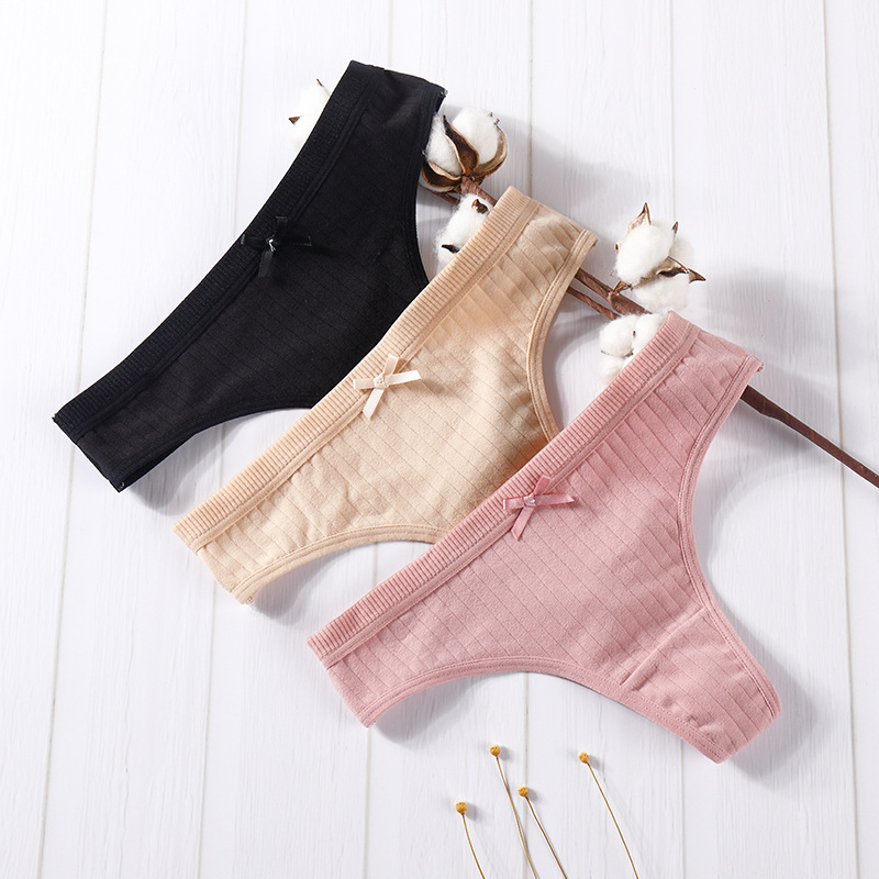Foreign Trade All Cotton Women's Thong Female Pure Cotton Breathable Sexy Sexy Temptation Cross-Border Ladies T Underwear Application Scenario