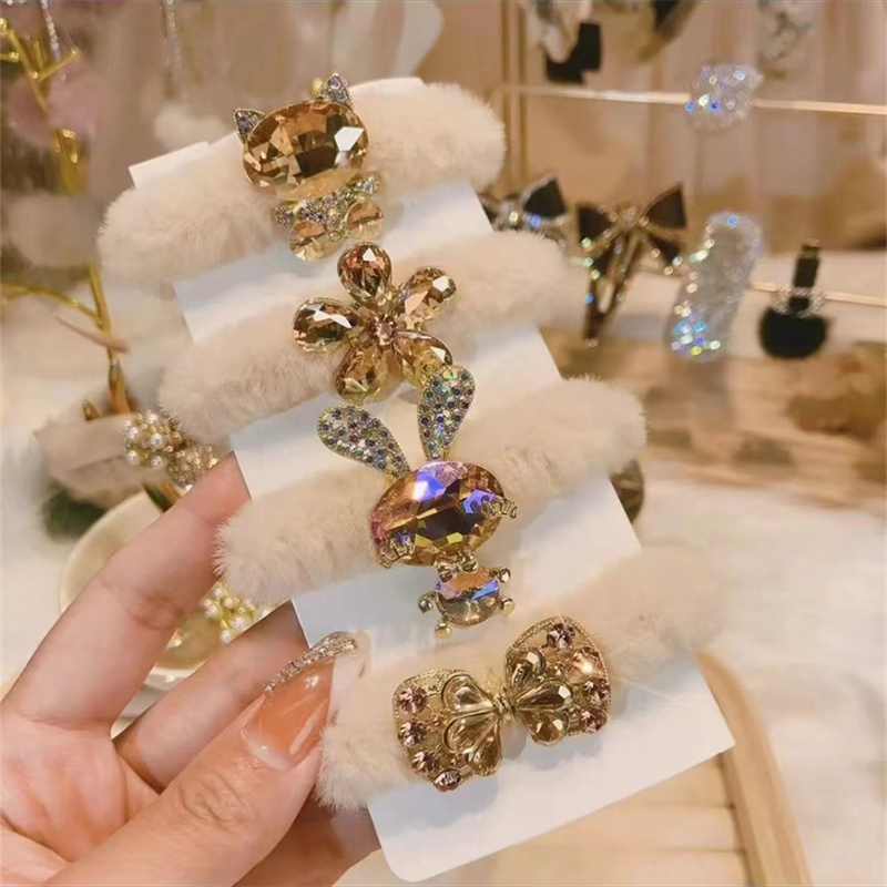 Hair Band Four Sets Plush Back Head Hair Grab Clip Headgear Shark Clip Super Fairy High-Grade Hair Accessories Elegant Selling Explosive New Products Item Picture
