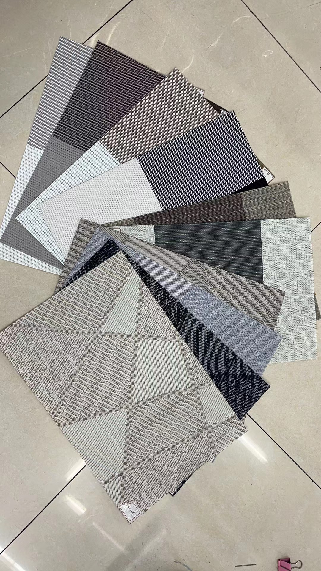Placemat Wine Placemat shop PVC insulated coasters Teslinger Western Placemat wash quick dry striped picture frame PVC placemat export thumbnail