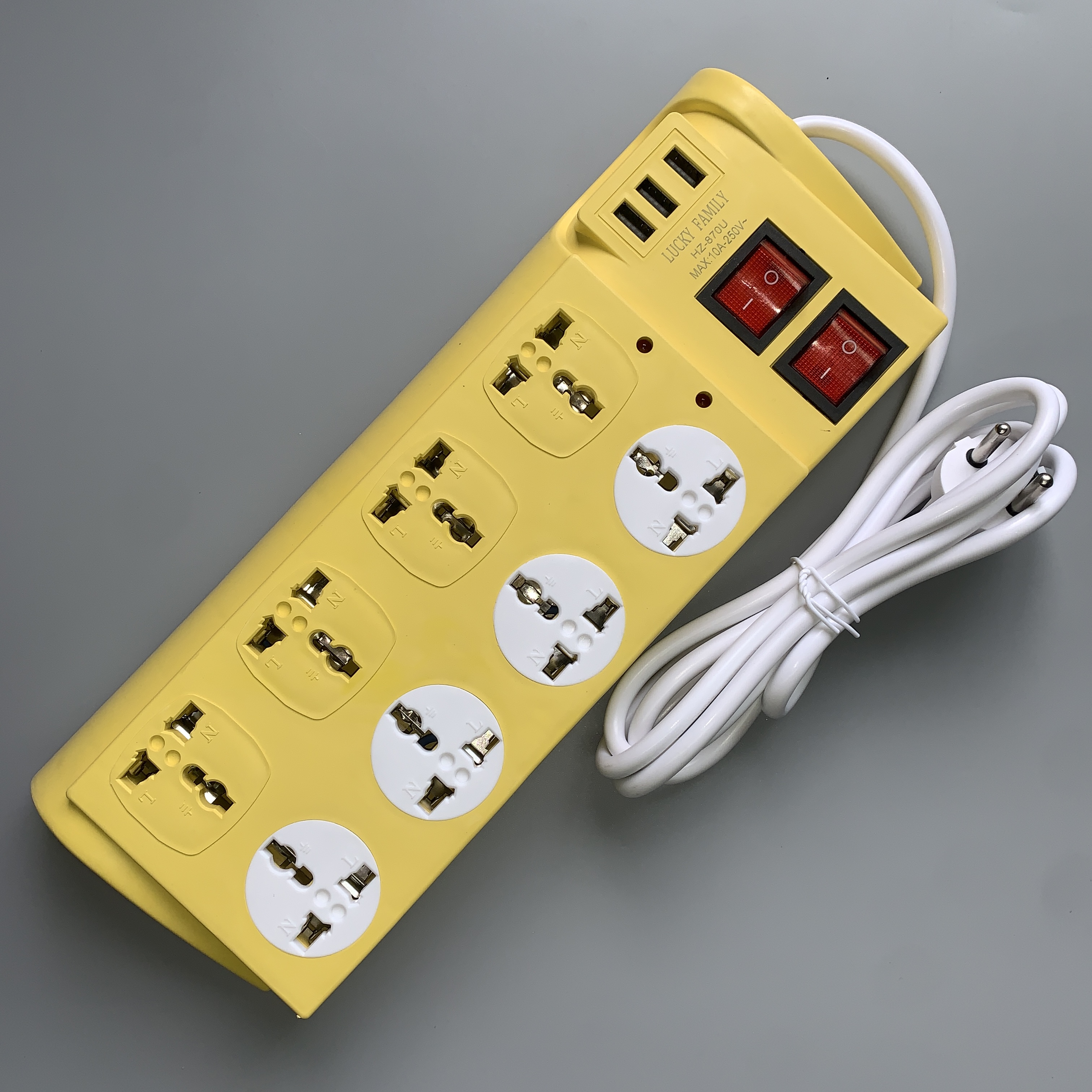 Double switch USB English gauge English hole English plug English standard small double bubble blister packaging Middle East and Africa plug bar socket socket strip terminal strip factory thumbnail
