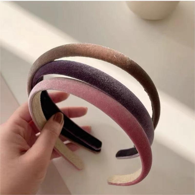 High cranial top vintage French all-lap hair plush hoop female pressure hair non-slip hair bundle head hoop wide edge hairpin hair cave headdress 1 thumbnail