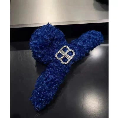 Klein Blue Plush Back Head Hairpin Grab Headpin Shark Clip Super Fairy Premium Hair Accessories Elegant New Hot Sale