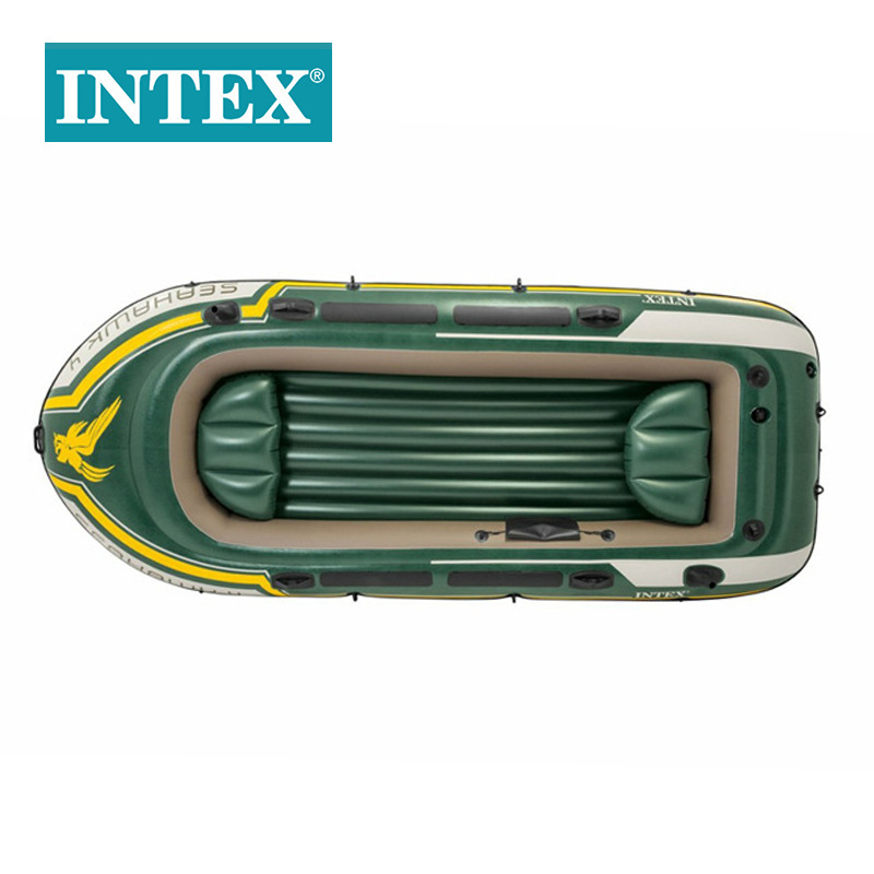 INTEX68351海鹰四人船组双人漂流橡皮艇充气钓鱼船户外皮划艇批发