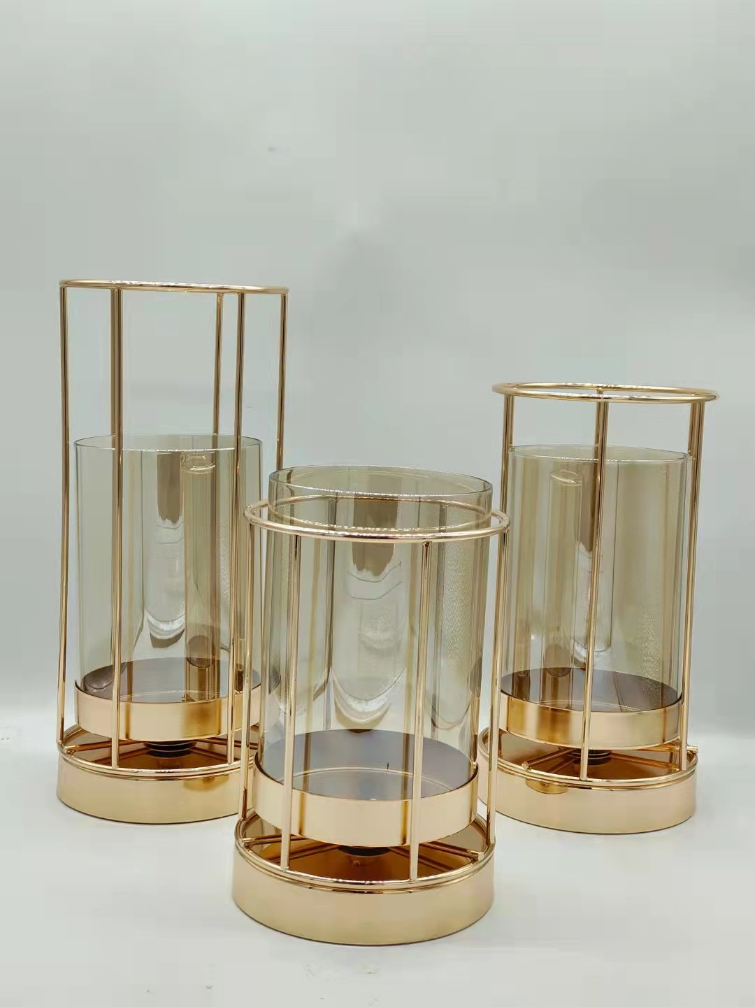 Romantic wedding candlelight dinner Hotel light luxury European crystal candlestick modern simple table feather candle decoration thumbnail