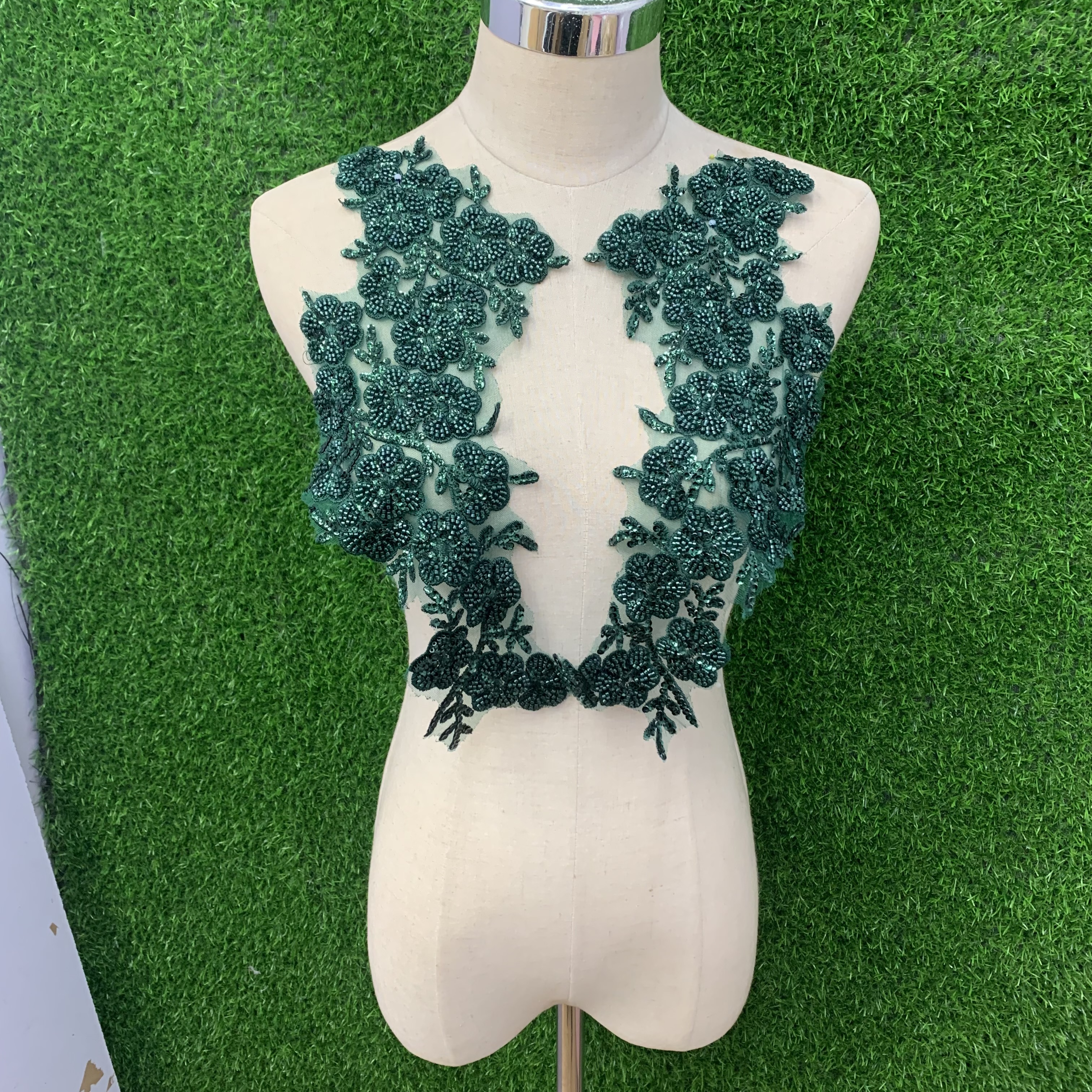 串珠连衣裙紧身胸衣面板新款贴花