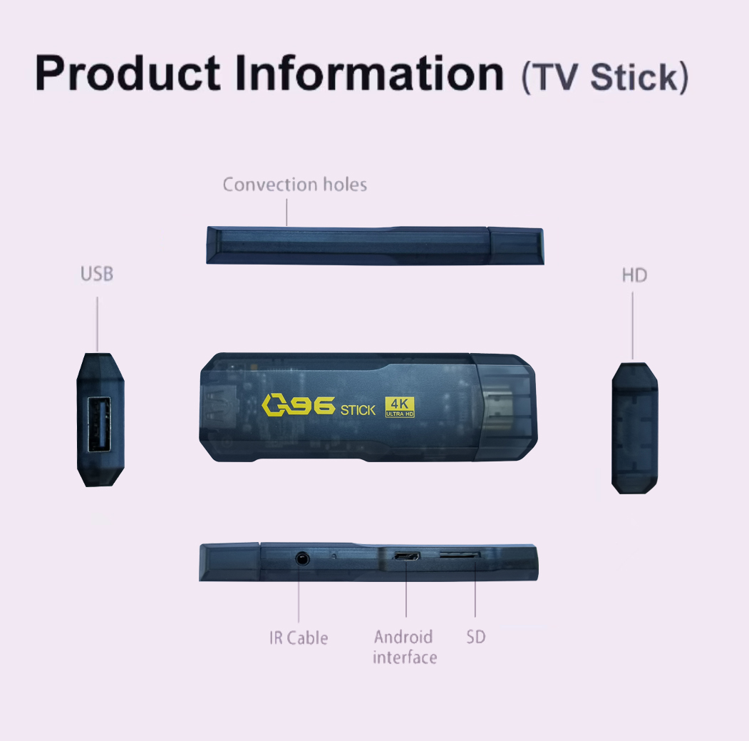 Q96 TVDongle Internet Tv set-top BOX Foreign trade Tv Stick Android TV BOX TV box TV stick single frequency