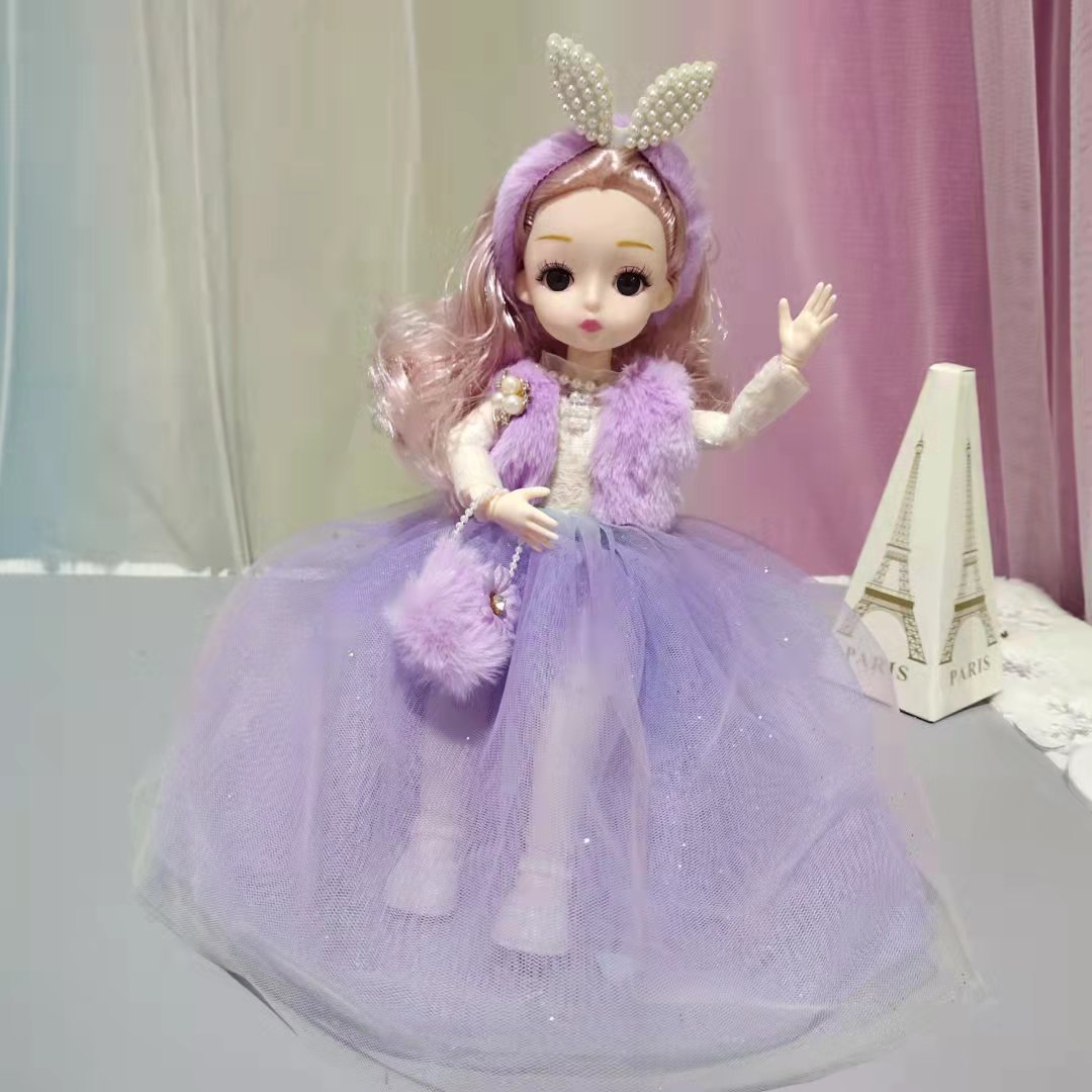 Factory direct sales of 30 cm wedding dress styles, fur, music, Barbie dolls, girl toys, princess dolls, exquisite gifts, birthday presents, wholesale, training institutions, points redemption pic 1