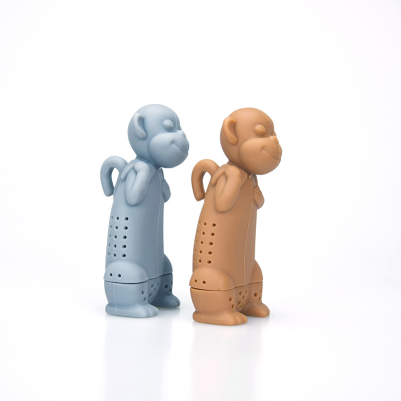 创意硅胶泡茶器 猴子泡茶器 硅胶大嘴猴茶包 懒人滤茶器现货详情6