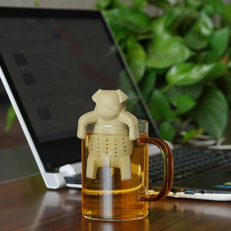 创意硅胶斗牛犬泡茶器 宠物狗狗 现货沙皮狗茶漏 哈巴狗滤茶器 厂家直销详情9