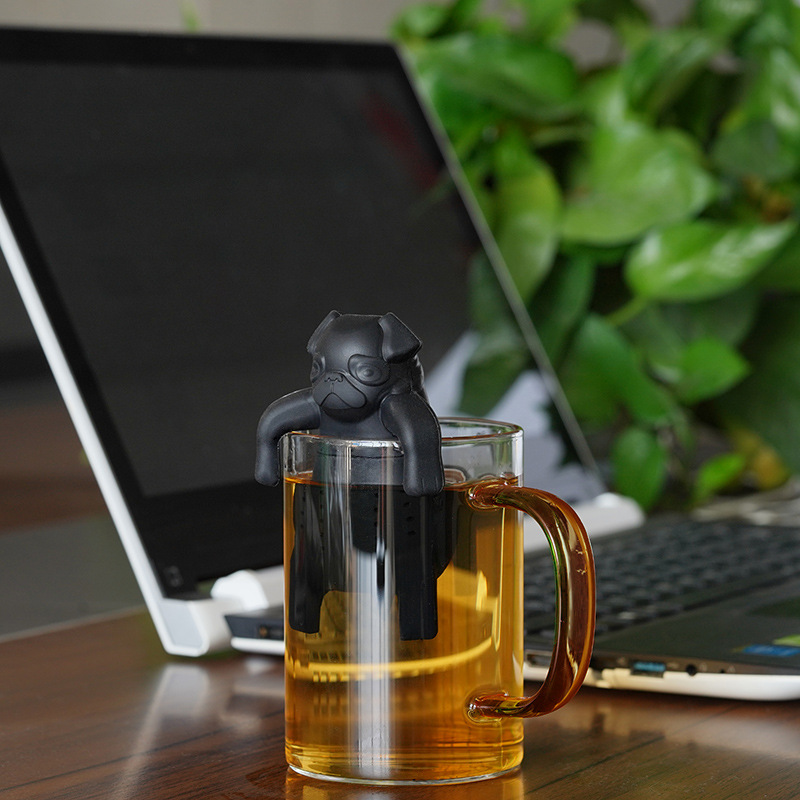 创意硅胶斗牛犬泡茶器 宠物狗狗 现货沙皮狗茶漏 哈巴狗滤茶器 厂家直销详情10