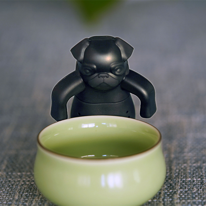 创意硅胶斗牛犬泡茶器 宠物狗狗 现货沙皮狗茶漏 哈巴狗滤茶器 厂家直销详情11