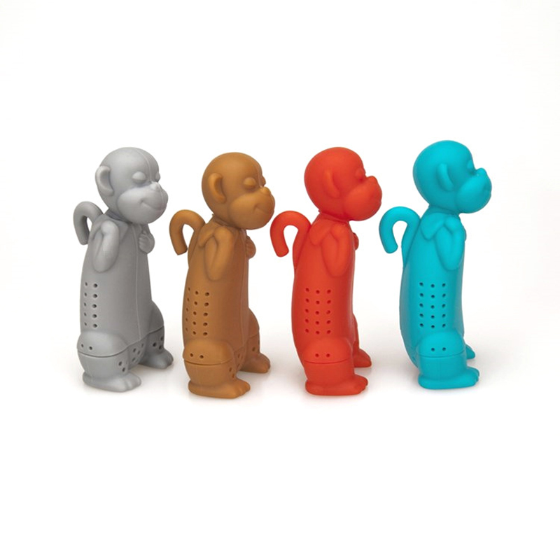 创意硅胶泡茶器 猴子泡茶器 硅胶大嘴猴茶包 懒人滤茶器现货详情5