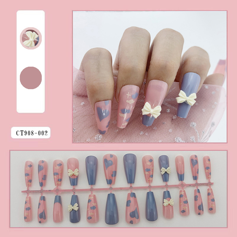 Net Red With The Same Long T Pure Manual Removable Patch Finished Ins Wind Fake Nail Short Flat Nail Wear Nail Manicure Specification drawing