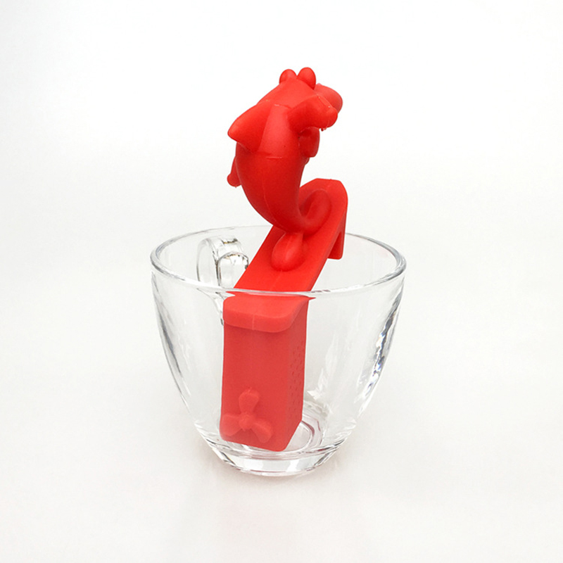 硅胶创意鲨鱼泡茶器 冲浪鲨鱼硅胶滤茶器 懒人硅胶咖啡茶包 新款详情5