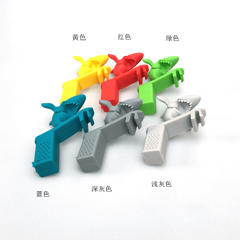 硅胶创意鲨鱼泡茶器 冲浪鲨鱼硅胶滤茶器 懒人硅胶咖啡茶包 新款详情7