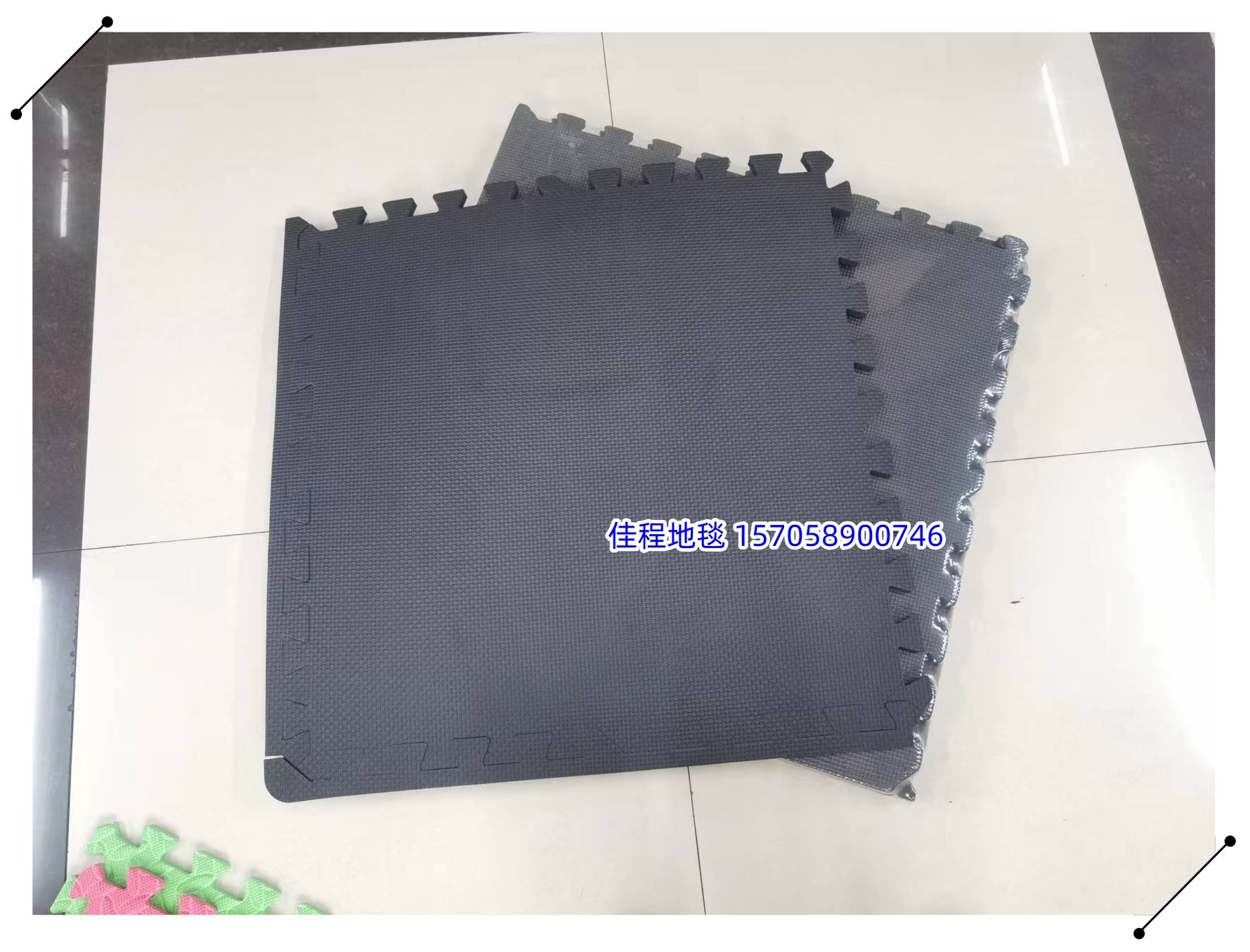 1.0cm thickness cross pattern EVA ground mat plain color puzzle tree leaf pattern children's puzzle ground mat EVA ground mat children's anti-slip Mosaic mat size 61*61cm 4 pieces per pack