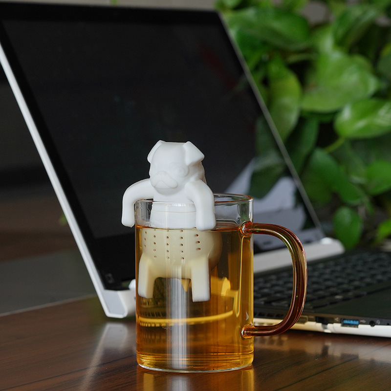 创意硅胶斗牛犬泡茶器 宠物狗狗 现货沙皮狗茶漏 哈巴狗滤茶器 厂家直销详情8