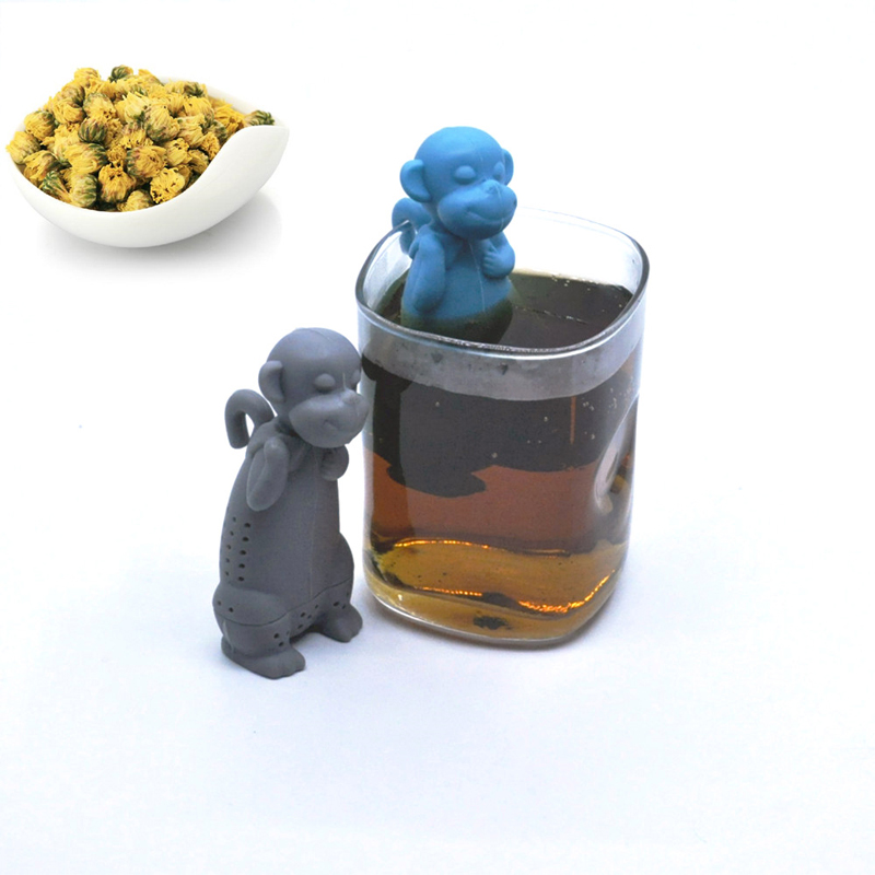 创意硅胶泡茶器 猴子泡茶器 硅胶大嘴猴茶包 懒人滤茶器现货详情2